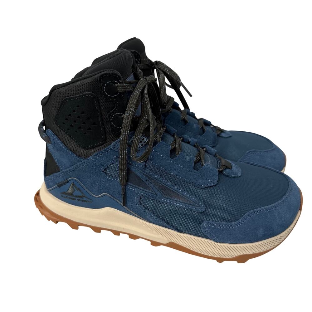 Altra Lone Peak Hiker 2 Boots Mens Size 8.5 Blue Suede Hiking Zero Drop